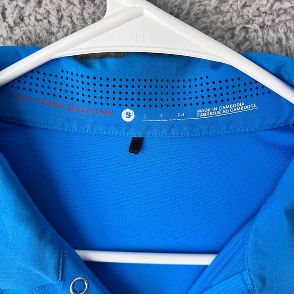 Nike Shirt Mens Small Blue Dri‎ Fit Tiger Woods Sea Island Polo Golf Performance - Picture 4 of 11